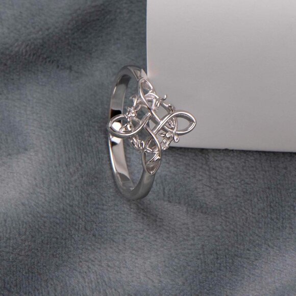Sterling Silver Witches Knot Ring Celtic Women Jewelry Gift Protection - Picture 4 of 6